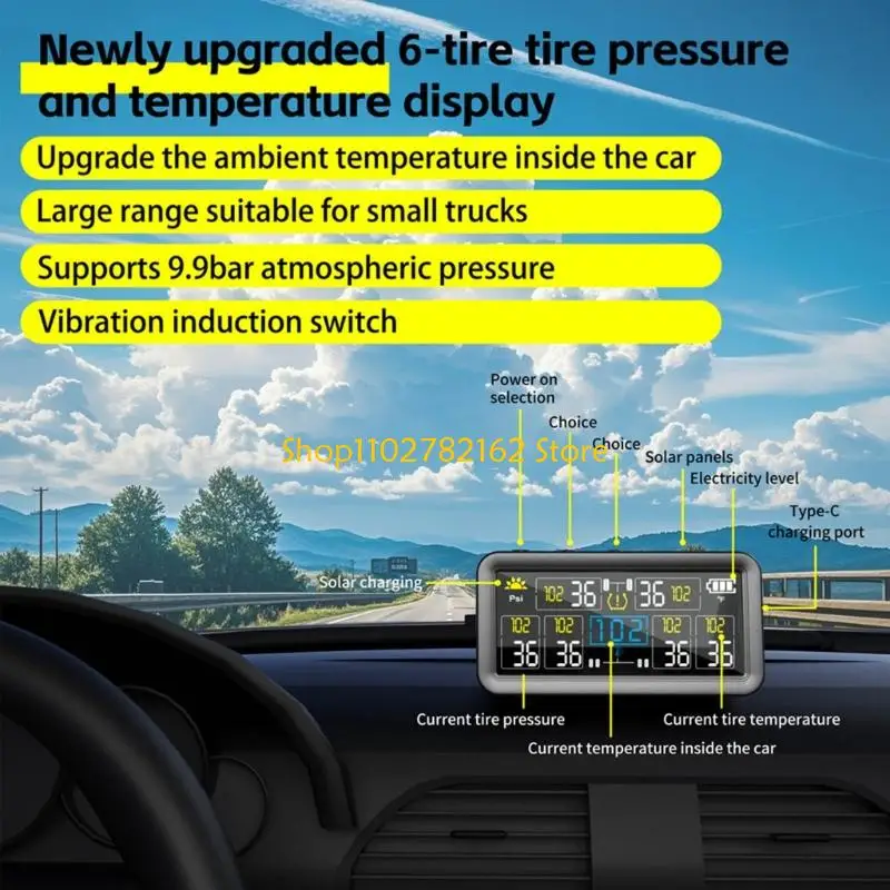 

547B 6 Tire Pressure Monitoring System With Real Time Alerts And Low Power Consumption For Vehicle Safety