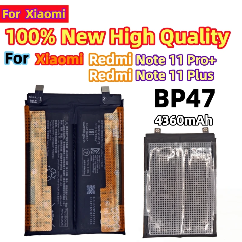 New  High Quality 4360mAh BP47 Battery For Xiaomi Mi Redmi Note 11 Pro Note11+ Note11 Plus Phone Batteries Fast Shipping+Tools
