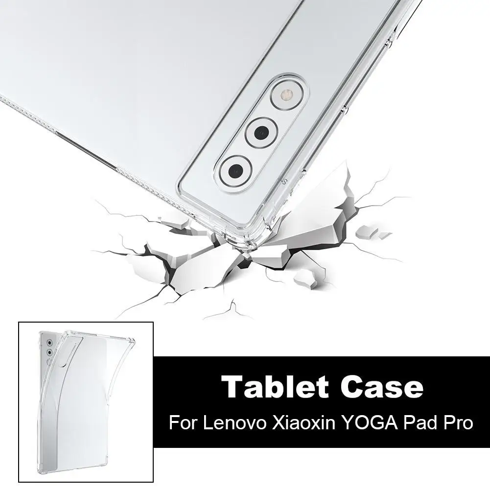 

Transparent Protective Case For Yoga Pad Pro 12.7inch/ Yoga Pad Pro AI/Yoga Tab Plus All-average Soft TPU Shell Anti-scratch