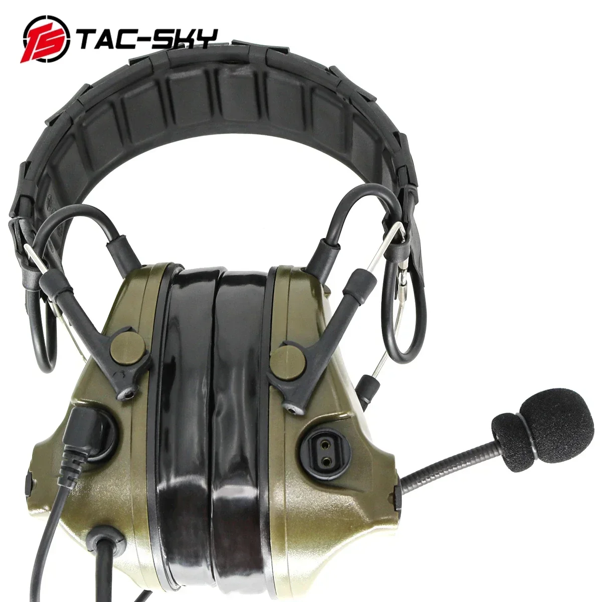 TAC-SKY COMTA III Nuova fascia staccabile con pickup per la riduzione del rumore e auricolare tattico con rinforzo acustico COMTA HEADSET