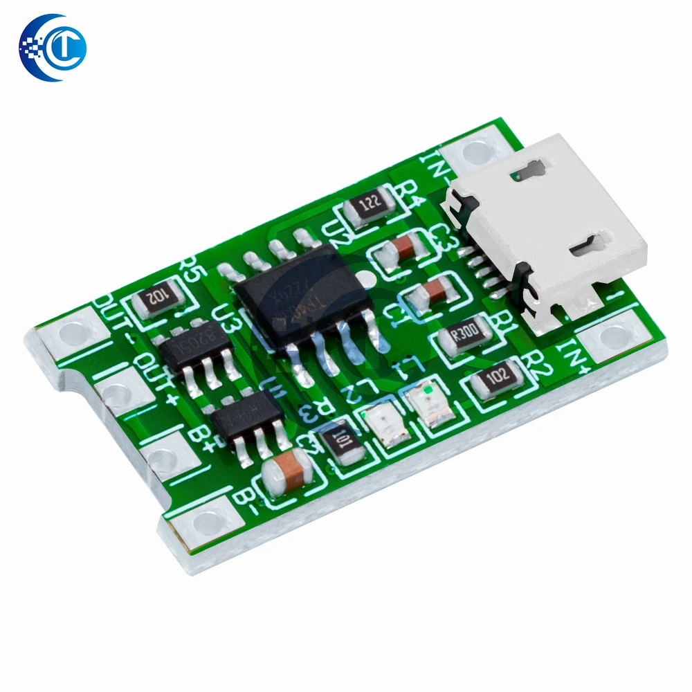 Módulo Cargador Solar 3.6V/3.7V/4.2V: Protección de Batería 18650 - Entrada Micro USB para Li-Ion/LiPo