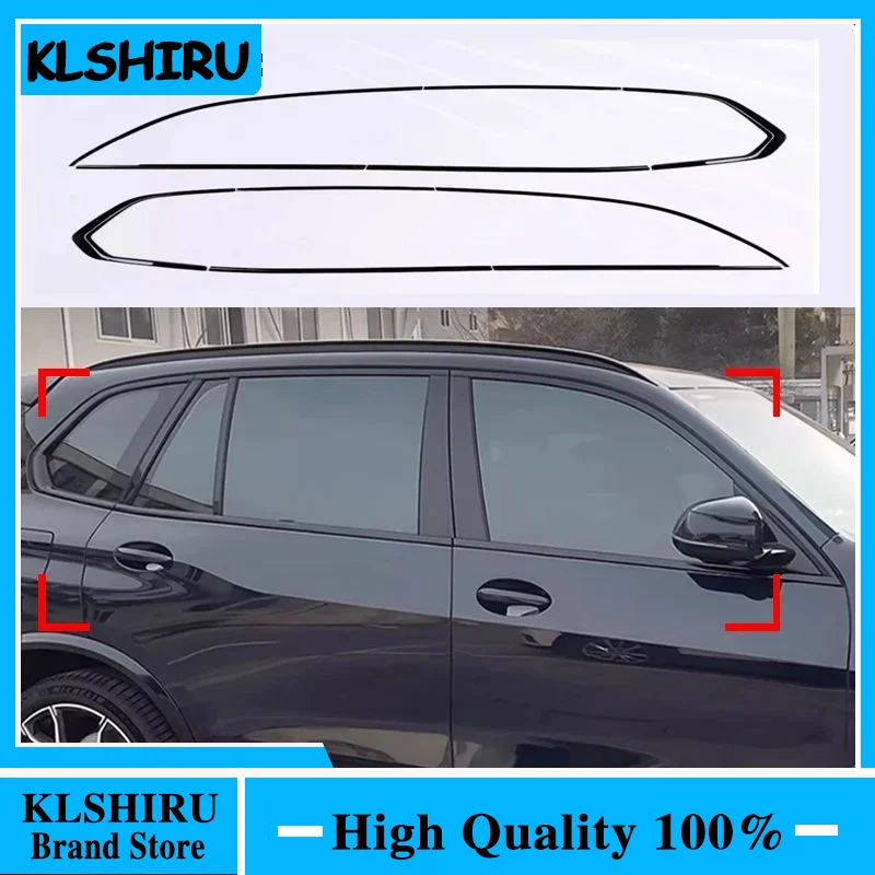 

Black Steel Window Molding Frame Strips Trim Cover For BMW X5 G05 2018-2022