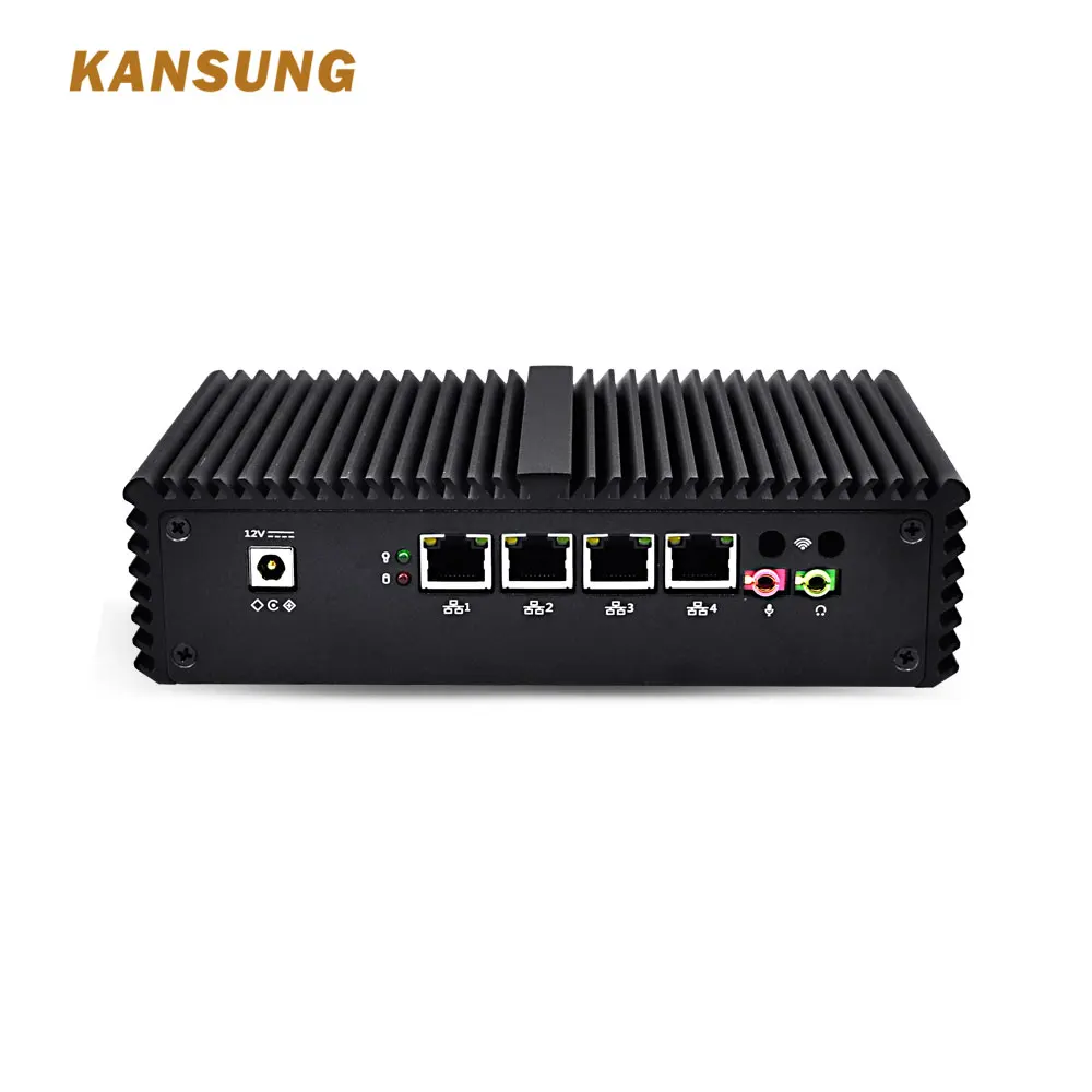 X86 Mini Server 4 Lan Industrial Fanless Gaming Pc