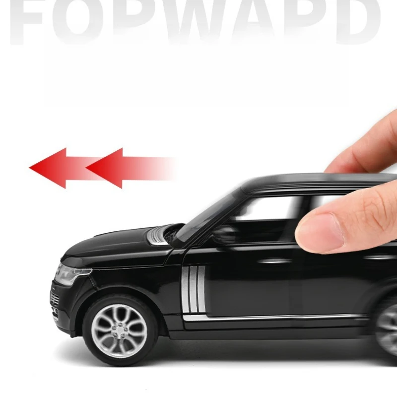 Modellino Auto Range Rover in Scala 1:32, Alta Simulazione, in Lega Pressofusa, con Suoni e Luci, Funzione Pull-Back, Regalo per Ragazzi