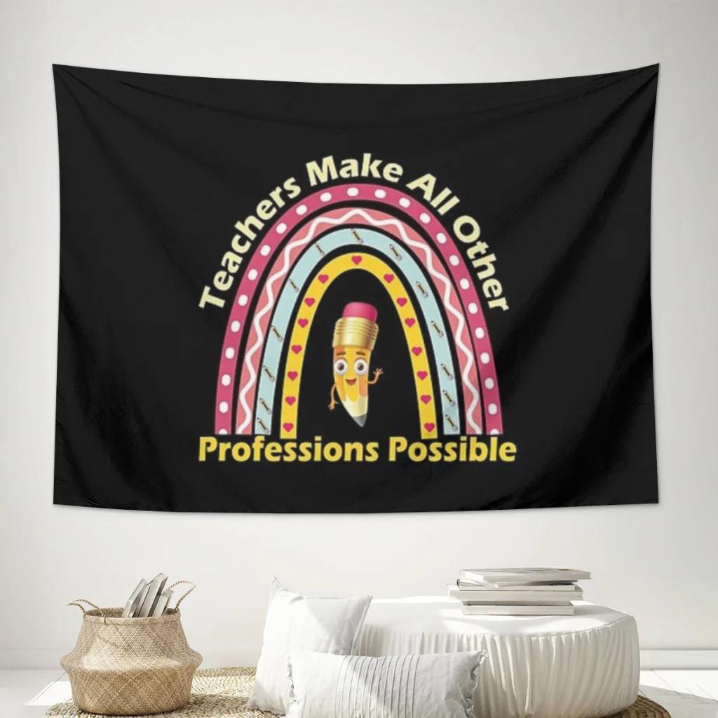 Teachers Make All Other Occupations Possible Home Decoration Bedroom Colored Tapestry Living Aesthetic Macrame Wall Hanging