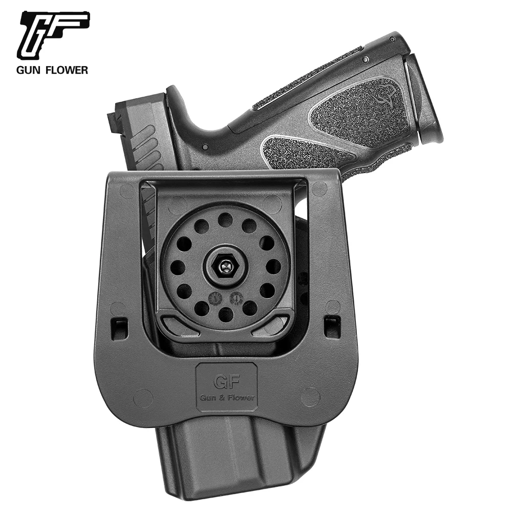 

OWB Index Finger Holster Fit Taurus TS9 Index Release Polymer case with Paddle 9mm .40 Pistol Right Hand Holder Fast Draw