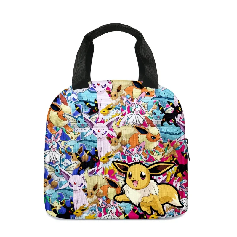 HOT Pokemon Kawaii Pikachu Student Anime Portable Lunch Box Cute Pokemon Series Children School Camping Lunch Bag Convenient