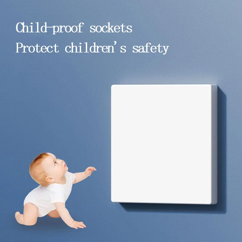 86 Type Unused Socket Protection Cover Anti-Electric Shock Panel Protection Cover Shield Cover Decorative Cover With Flip Panel