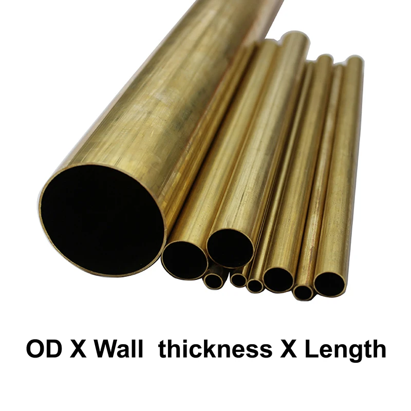 Capillary Large Brass Round Tube Pipe 0.8mm To 100mm Long 300mm 1000mm