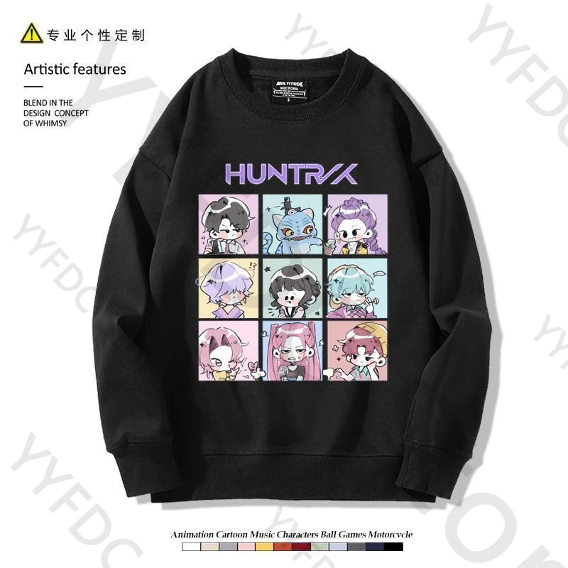 Sweat à Capuche Kpop Demons Hunters Pour Fille - Manches Longues, Imprimé Huntrix, Style Décontracté - 3