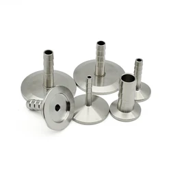 KF16 KF25 KF40 KF50 SUS304 Stainless Steel Sanitary Vacuum Hose Barb Joint Flange Adapter Tri Clamp Pipe Fitting Homebrew