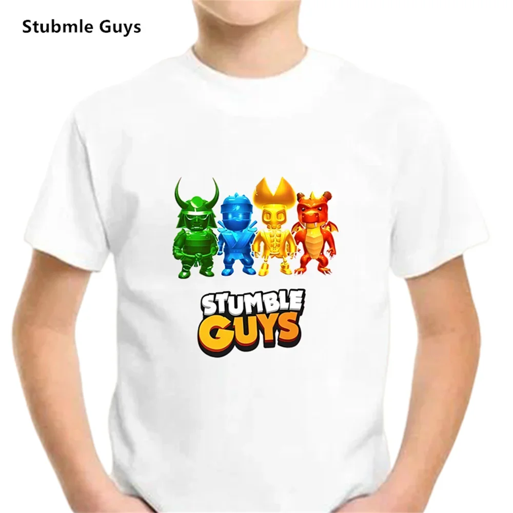 2024 New Summer Stumble Guys 3d Kids T Shirt Boys Girls Harajuku Shirt Cartoon Funny Tee Tops Wednesday Children's Clothing