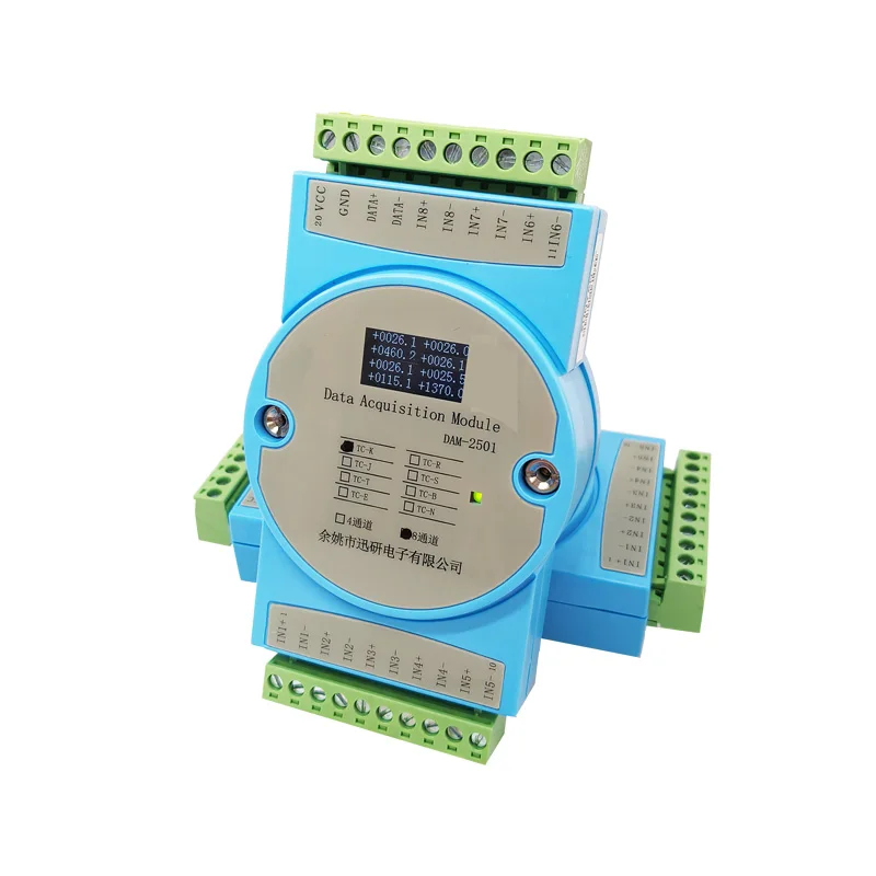 

4/8-Way K-Type Thermocouple TC Input Acquisition Module Temperature Acquisition Module Turn 485DAM-2501