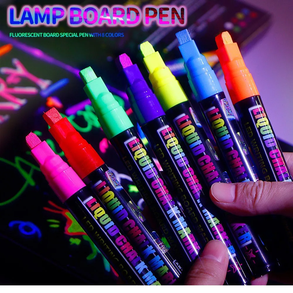 1/3/6 Stück löschbarer Glas-Graffiti-Stift, Glastür-Schreibstift, Atmosphäre, Dekoration, Kreide, Spiegel, Ladennachrichtenstift, Party-DIY