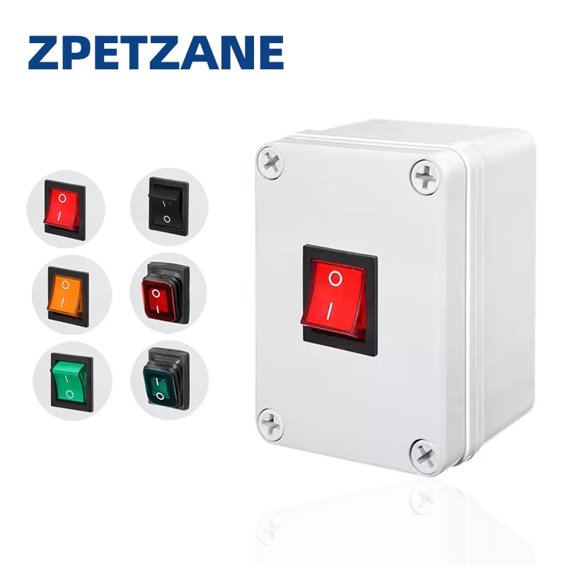 

Two Positions Ship Type Rocker Switch Button Box KCD4 Light And Conceal Installation 86mm With Light Waterproof Self-locking