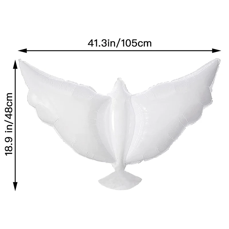 AA80-12 قطعة حمامة بالونات الإصدار التذكاري في السماء الأبيض الألومنيوم فيلم زينة الحفلات القابلة للتحلل الملاك الفوانيس جنازة