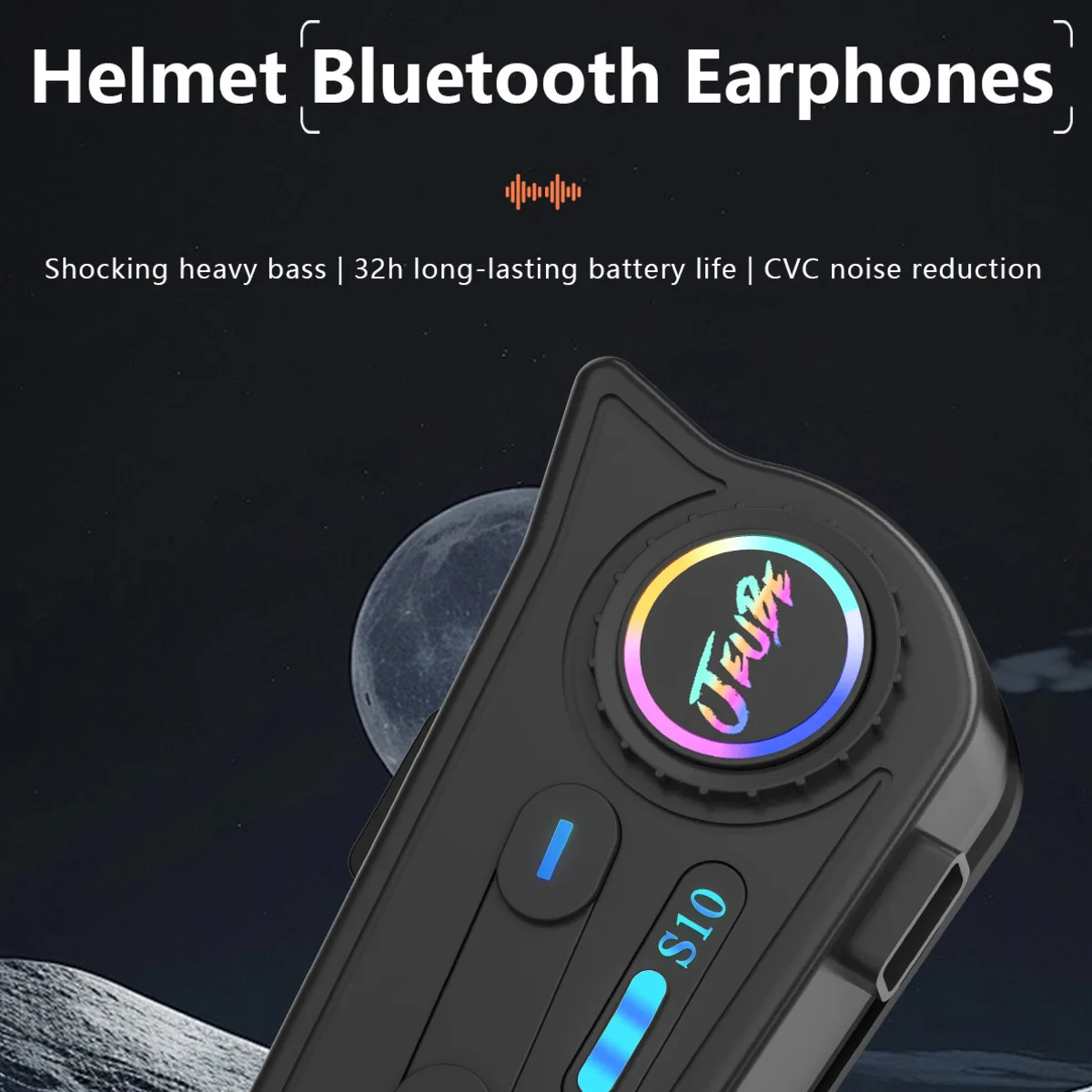 

New Wireless Helmet Bluetooth Earphones With Built-in Noise Reduction For Calling Delivery Riders, Motorcycle Helmet Earphones
