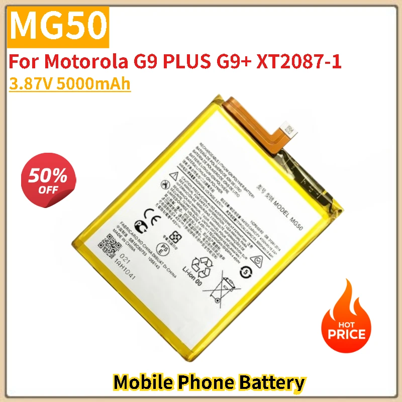 

MG50 battery 3.87V 5000mAh For Motorola G9 PLUS G9+ XT2087-1 Mobile Phone Replacement Battery Brand-New High Quality