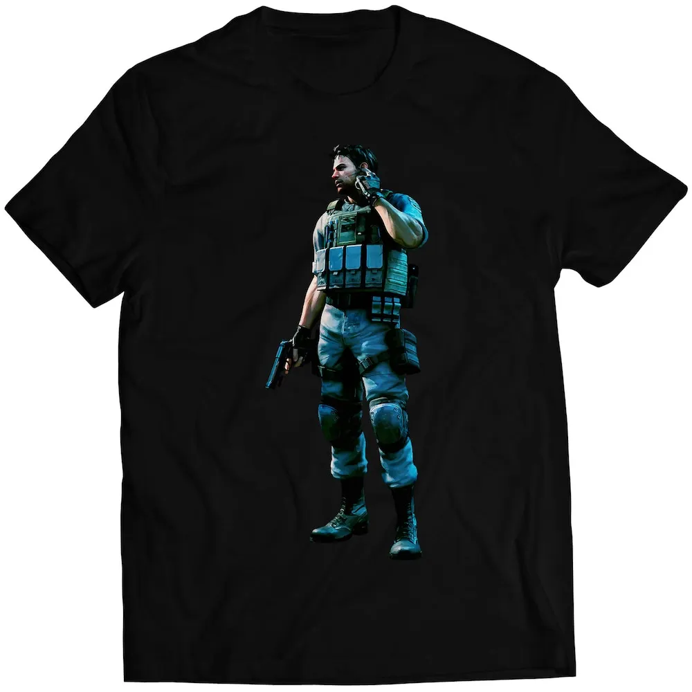 Chris Redfield Residence Evil Biohazard 5 Gold Premium T Shirt Vectorized Design