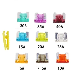 10-90PCS Car Fuse Mini with Clap 5A/10A/15A/20A/25A/30A/35A/40A/7.5A  Insert Car Fuse