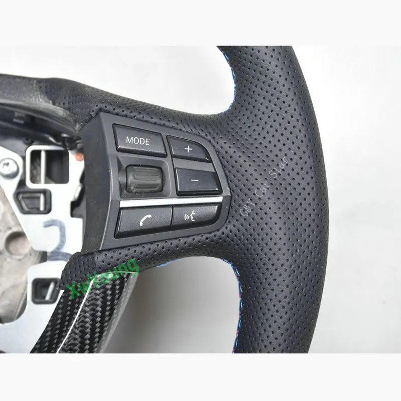 For BMW F10 F18 M5 F01 F02 F07 F11 No Paddle Shift 100% Real Carbon Fiber Car Steering Wheel