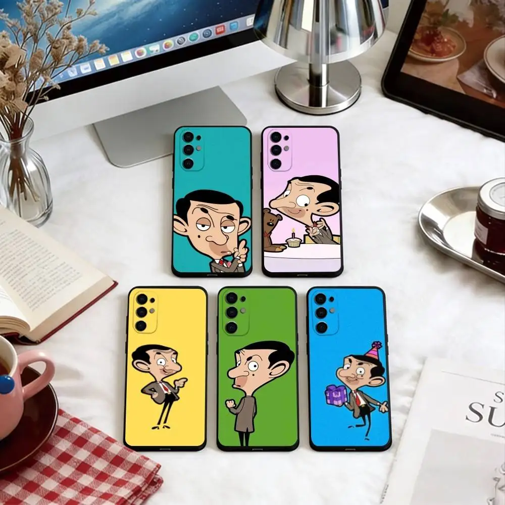 

Animated Mr. Bean Phone Case For Samsung S25,S24,S21,S22,S23,S30,Ultra,S20,Plus,Fe,Soft Silicone Black Cover