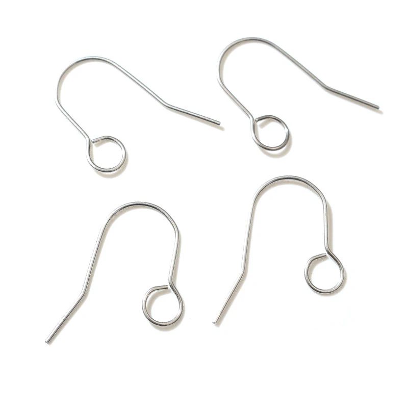 Never Fade 100pcs 19x16/27x20mm Stainless Steel Gold Plated DIY Earring Findings Clasps Hooks Jewelry Making Accessories Earwire