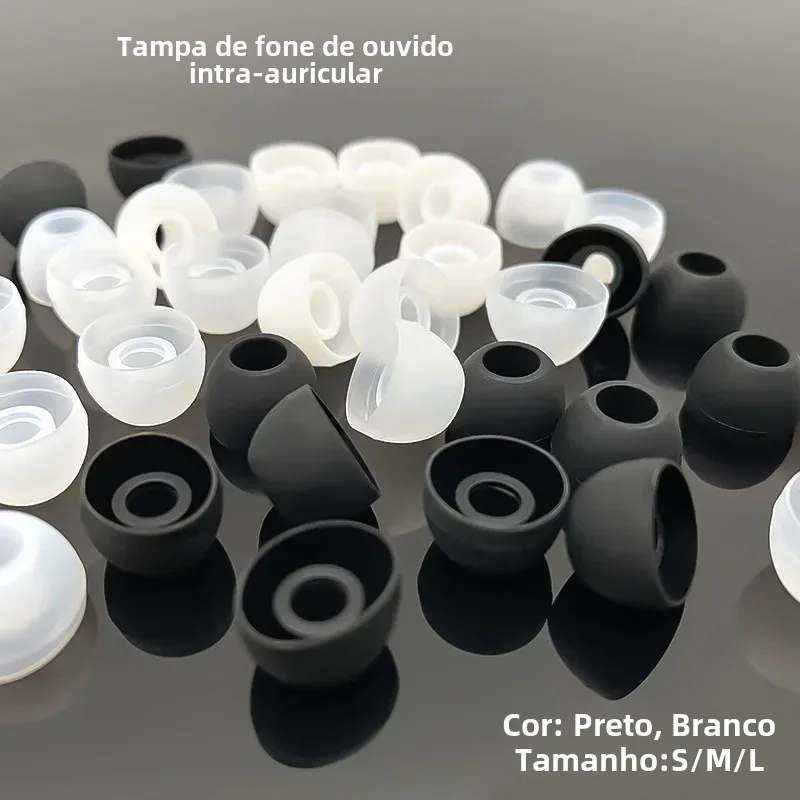 6 pares (s/m/l) almofadas de substituição de silicone macio almofadas de ouvido capas para fones de ouvido intra-auriculares acessórios