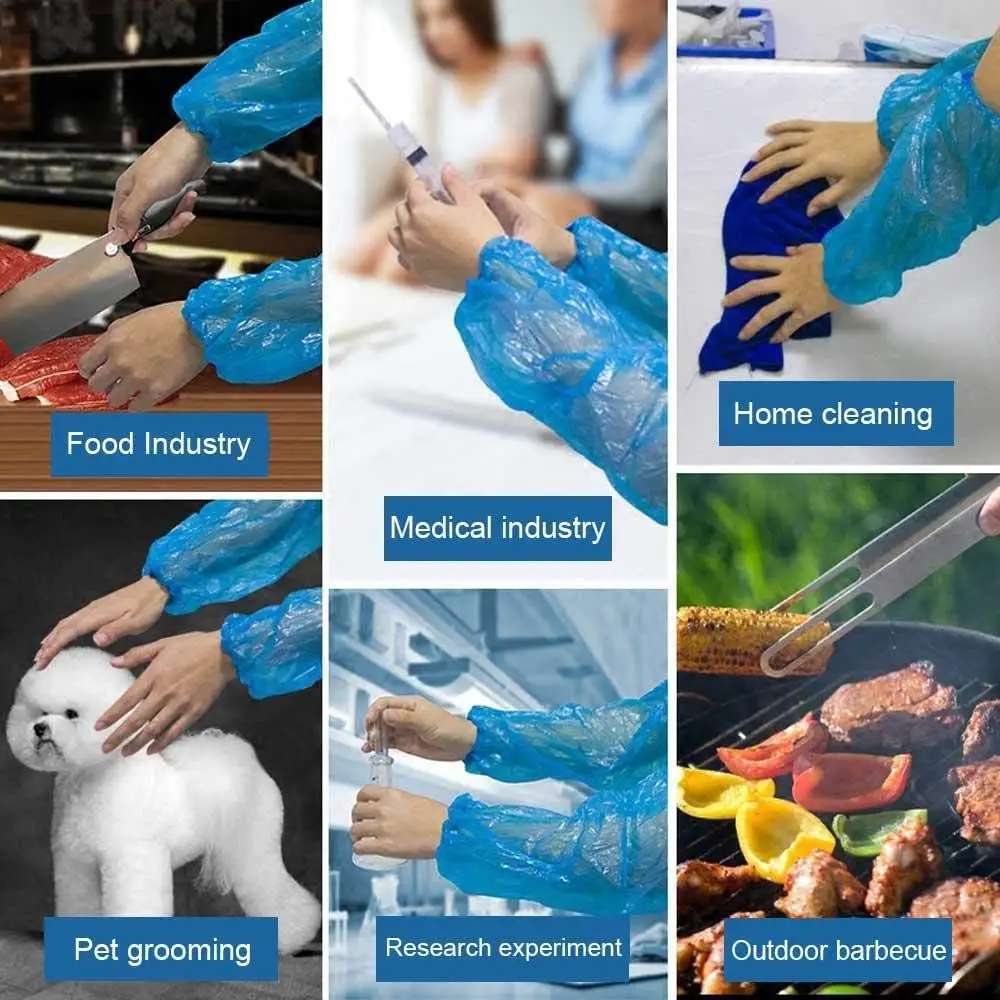 SEWS-Disposable Plastic Sleeve Covers - Waterproof Disposable Sleeves Covers, 200Pcs Waterproof Oversleeves Covers