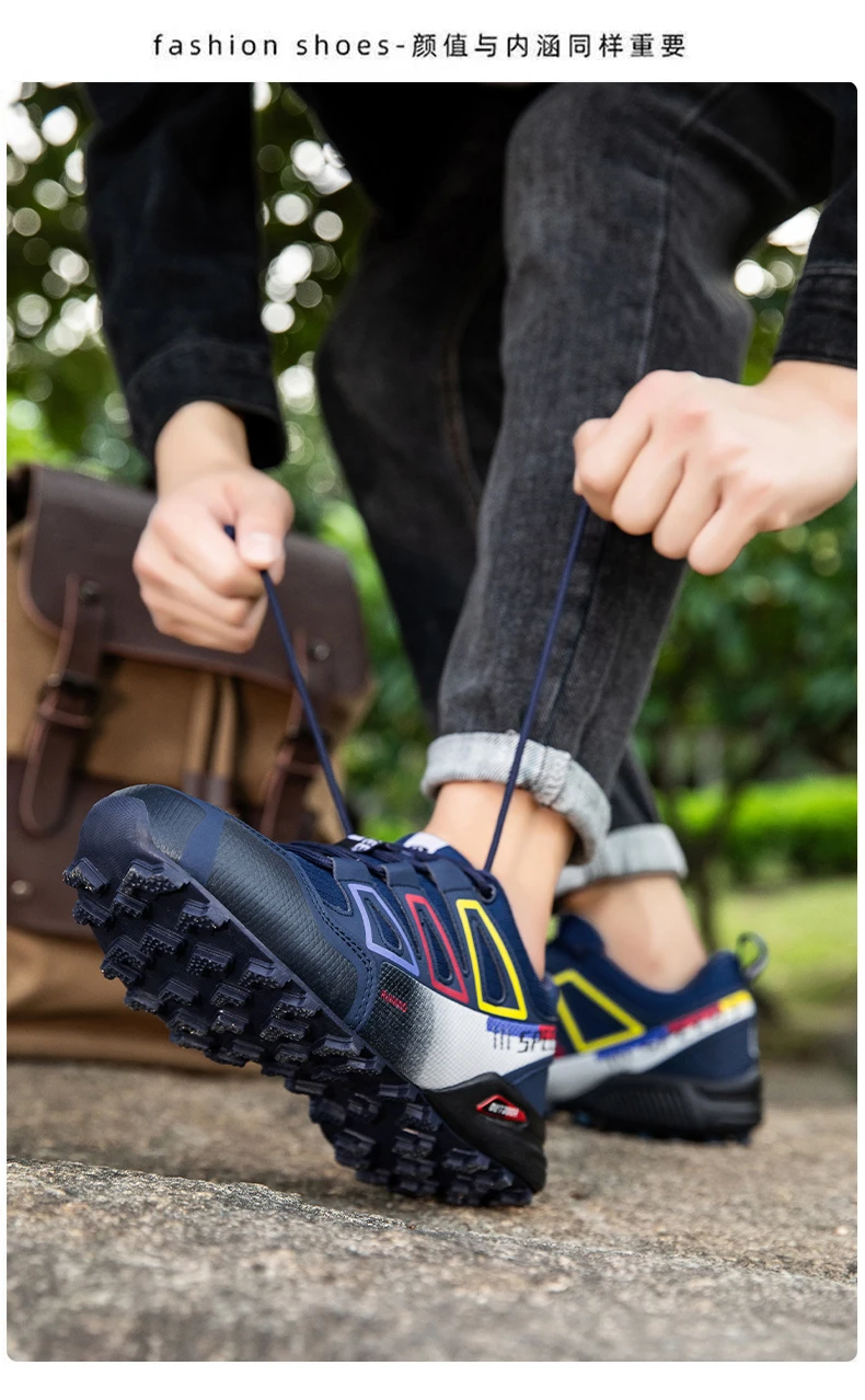 Herren-Radschuhe für Outdoor und Mountainbike, Cross-Country-Radschuhe, Rutschfeste und Verschleißfeste Trainingsschuhe, Wanderschuhe – Detail 6