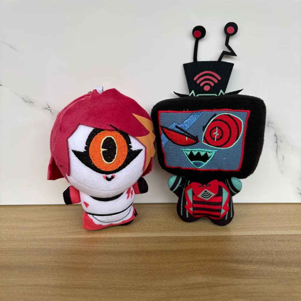 

Funny Big One-Eye Niffty Plush Toys Cosplay Hazbin Anime Hotel 3V Vox Keychain Animation Bag Pendant Stuffed Plushie Doll Decor