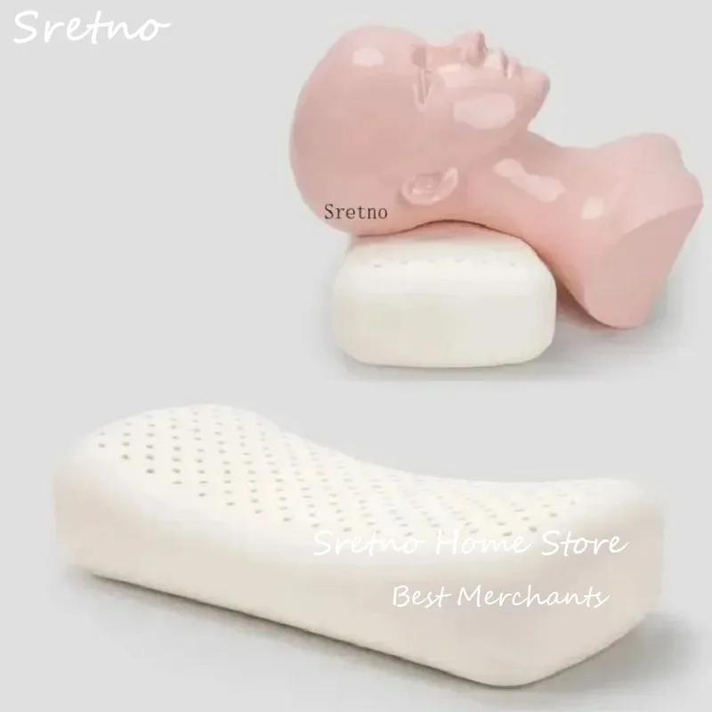 SRETNO Multi-functional Natural Latex Pillow Office Waist Cushion Student Nap Sleeping Pillows Car Seat Cushions Travel Pillows
