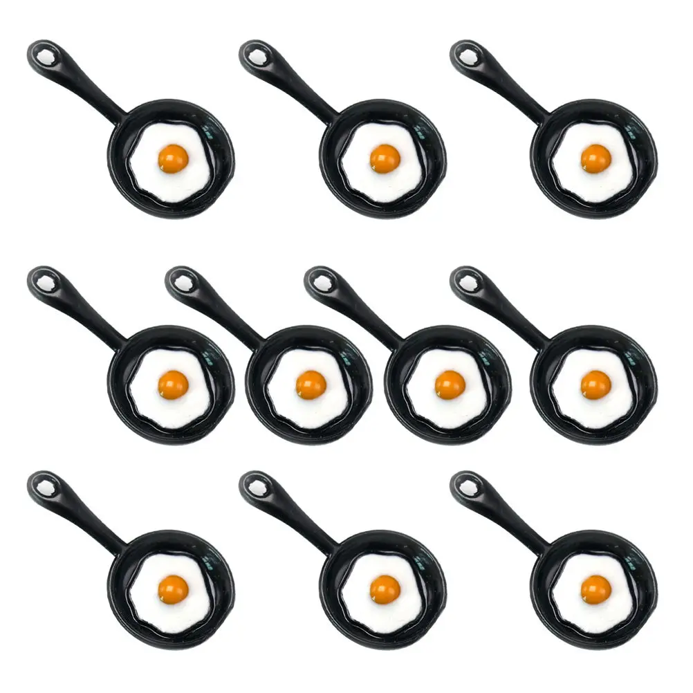 10Pcs Black Frying Pan Pendant Alloy Charms Jewelry Making Accessories DIY Necklace Bracelet Earrings Charm Alloy Pendant Charm