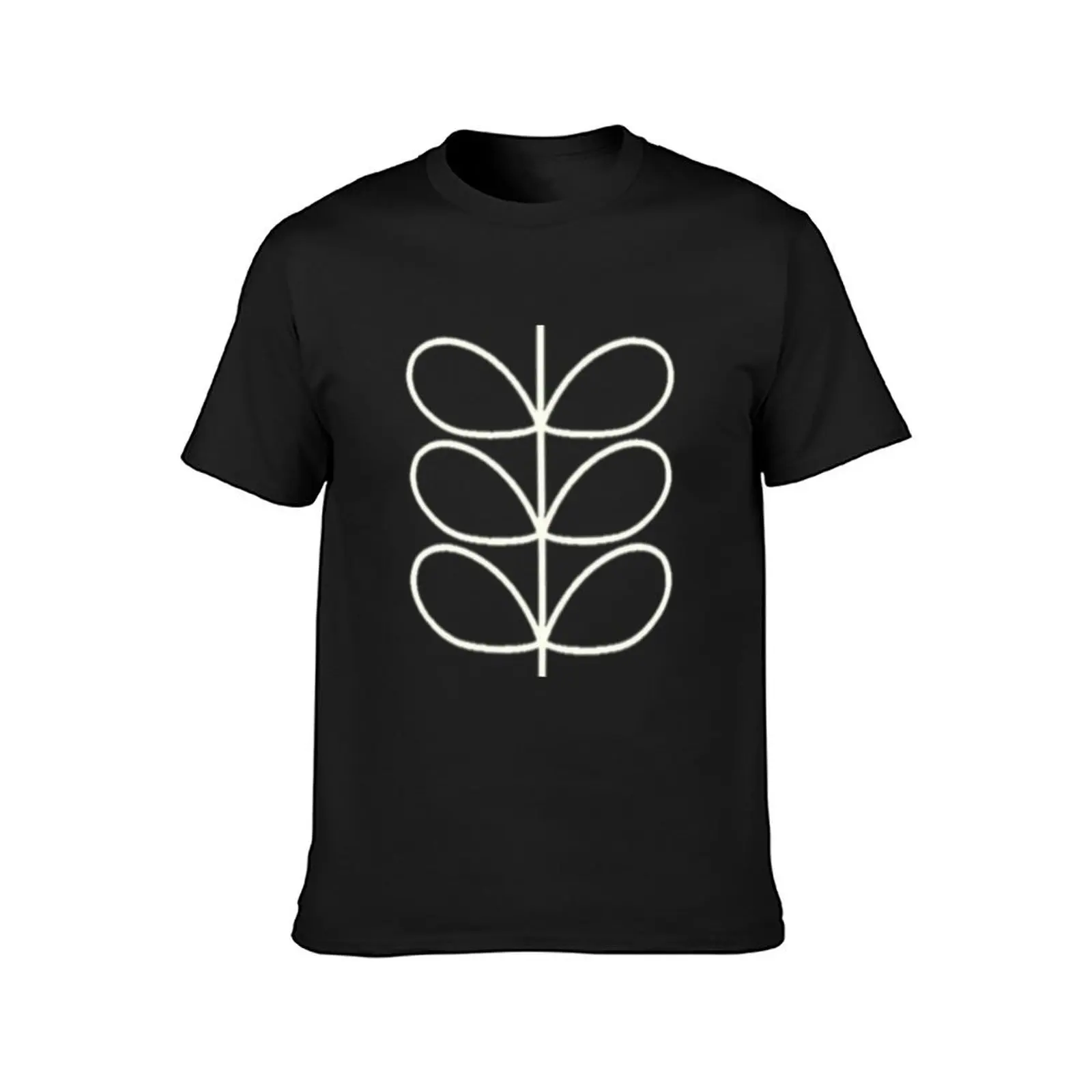 orla kiely linear stem,black, white T-Shirt oversized customs quick-drying mens workout shirts