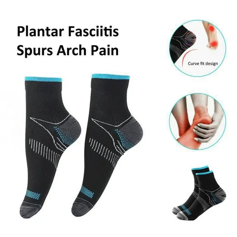 WRELS 1/2/3 Paar Sportsocken, elastische Knöchel-Kompressionssocken für Herren und Damen, niedrig geschnitten, verdickte Ferse, rutschfest, für Radfahren und Laufen – Detail 4