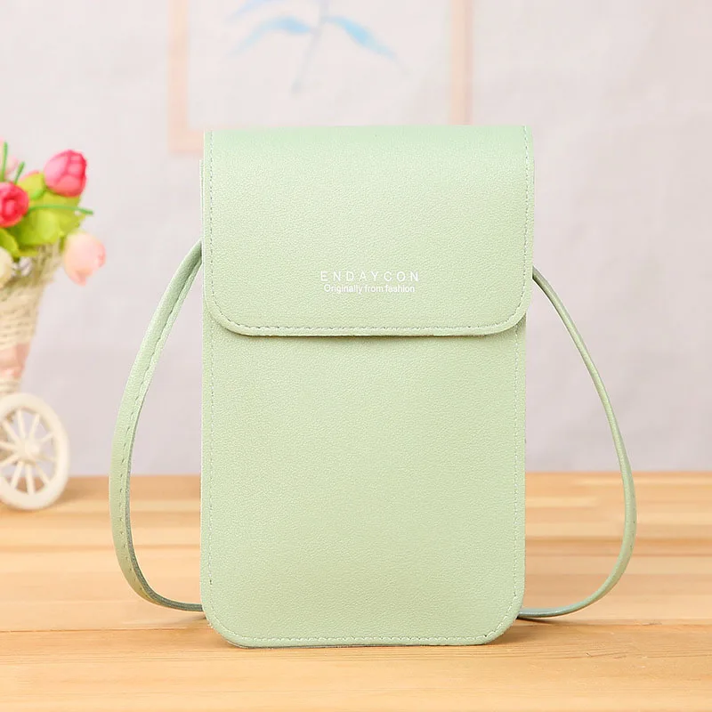 Women Crossbody Shoulder Bags Wallets Touch Screen Cell Phone Purse Soft Leather Strap Handbag for Female Luxury Messenger Bags