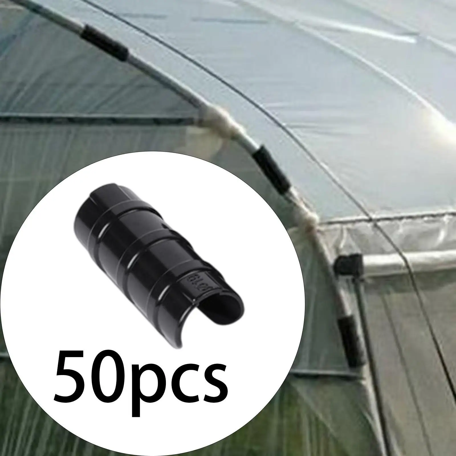 50Pcs Greenhouse Film Clamps Frame Pipe Tube Clamp Fixing Buckle Practical
