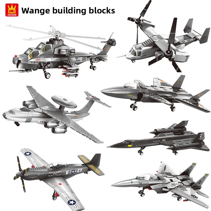 

4001-5006 Military fighter aircraft series small particle building block puzzle for boys