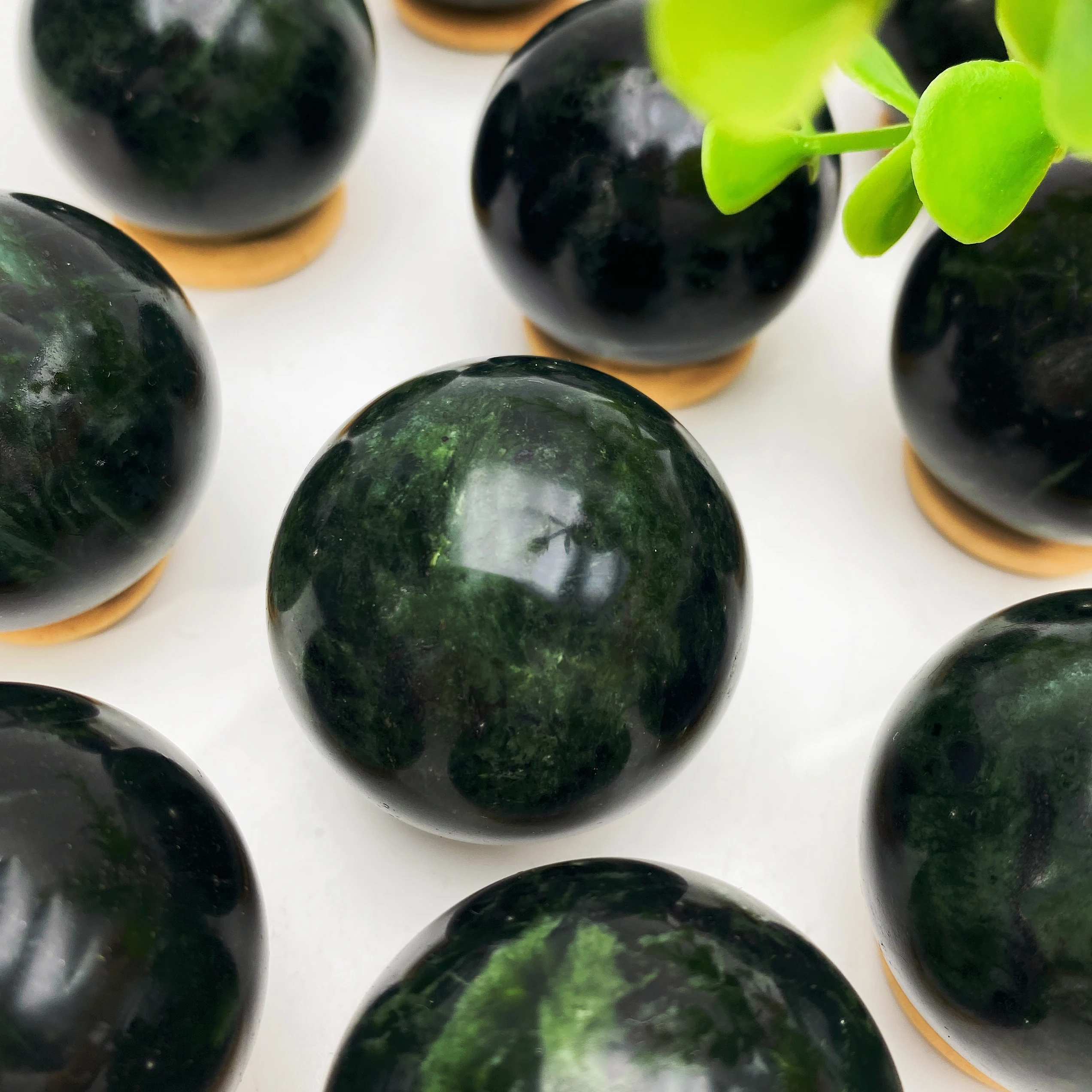 1PC Natural Crystal Tibetan Serpentine Jade Ball,for Christmas,Easter,Halloween,Graduation Gift,Home Decor,Festival Decoration