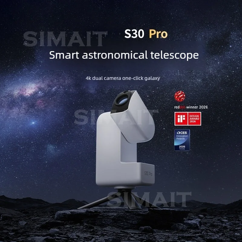 S30 Pro EQ Mount Refractor Telescope, HD Wide Angle Zoom, Deep Space Astrophotography, Solar Eclipse & Planet Viewing