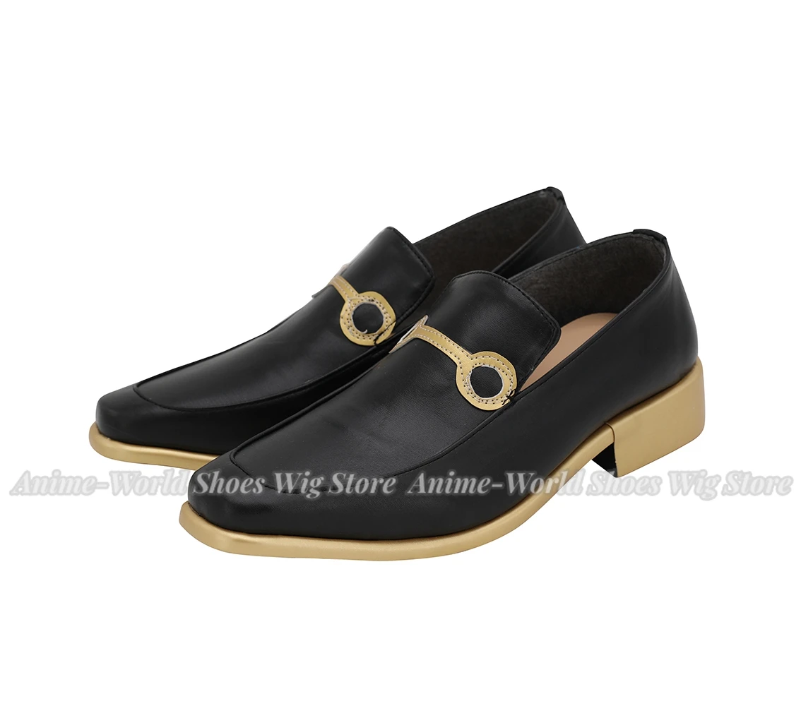 Vento Aureo Prosciutto Cosplay Schoenen Zwarte Laarzen Op maat gemaakt elke maat