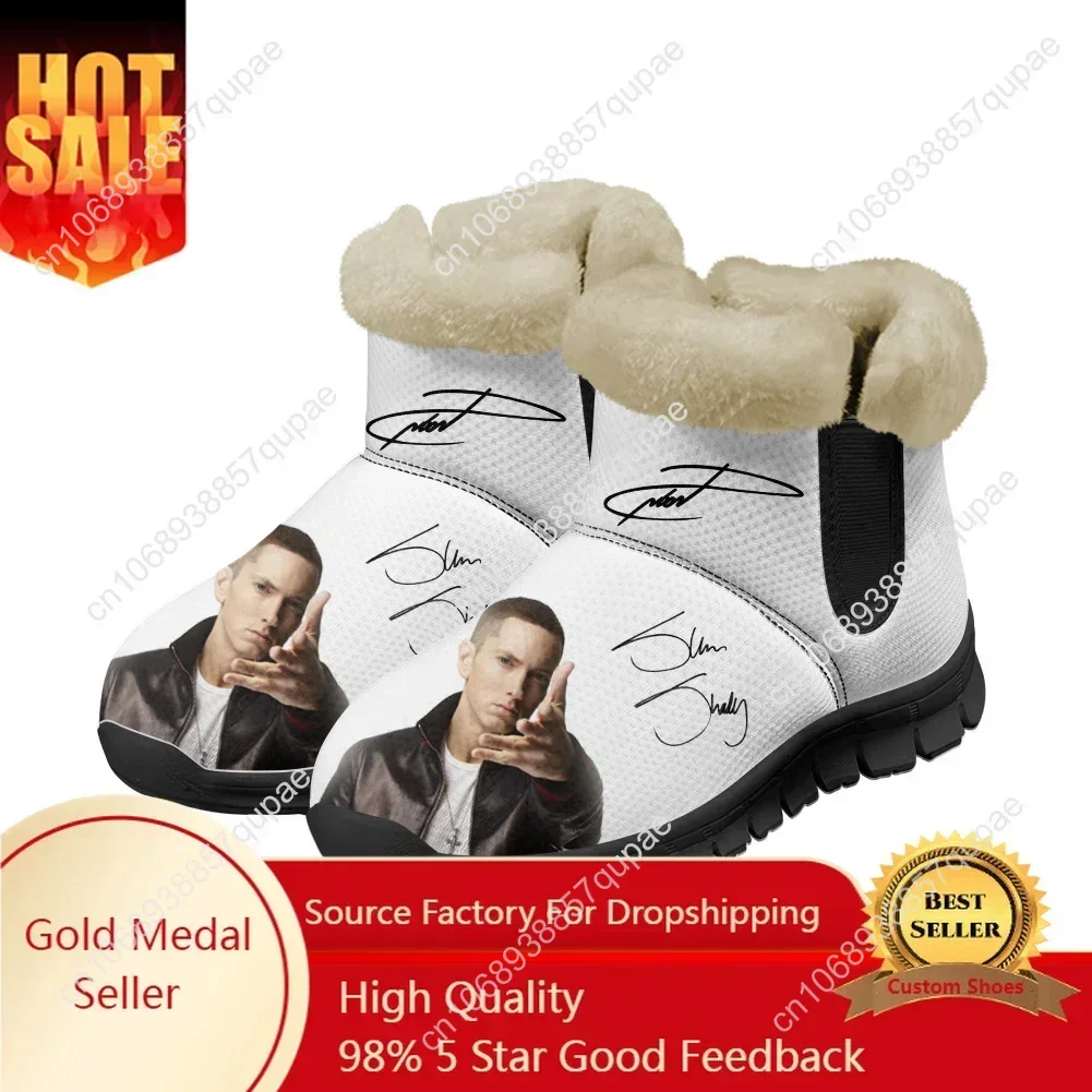 

Eminem Snow Boots Rock Singer Mens Womens Teenager Shoes Keep Warm High Quality Casual Lightweight Couple Sports Custom Sneakers