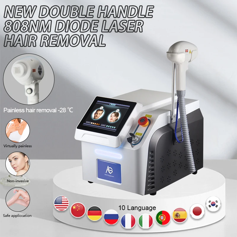 

ADG New Look 900W 1200W Painless Permanent Hair Removal High Energy 808nm Diode Laser Machine