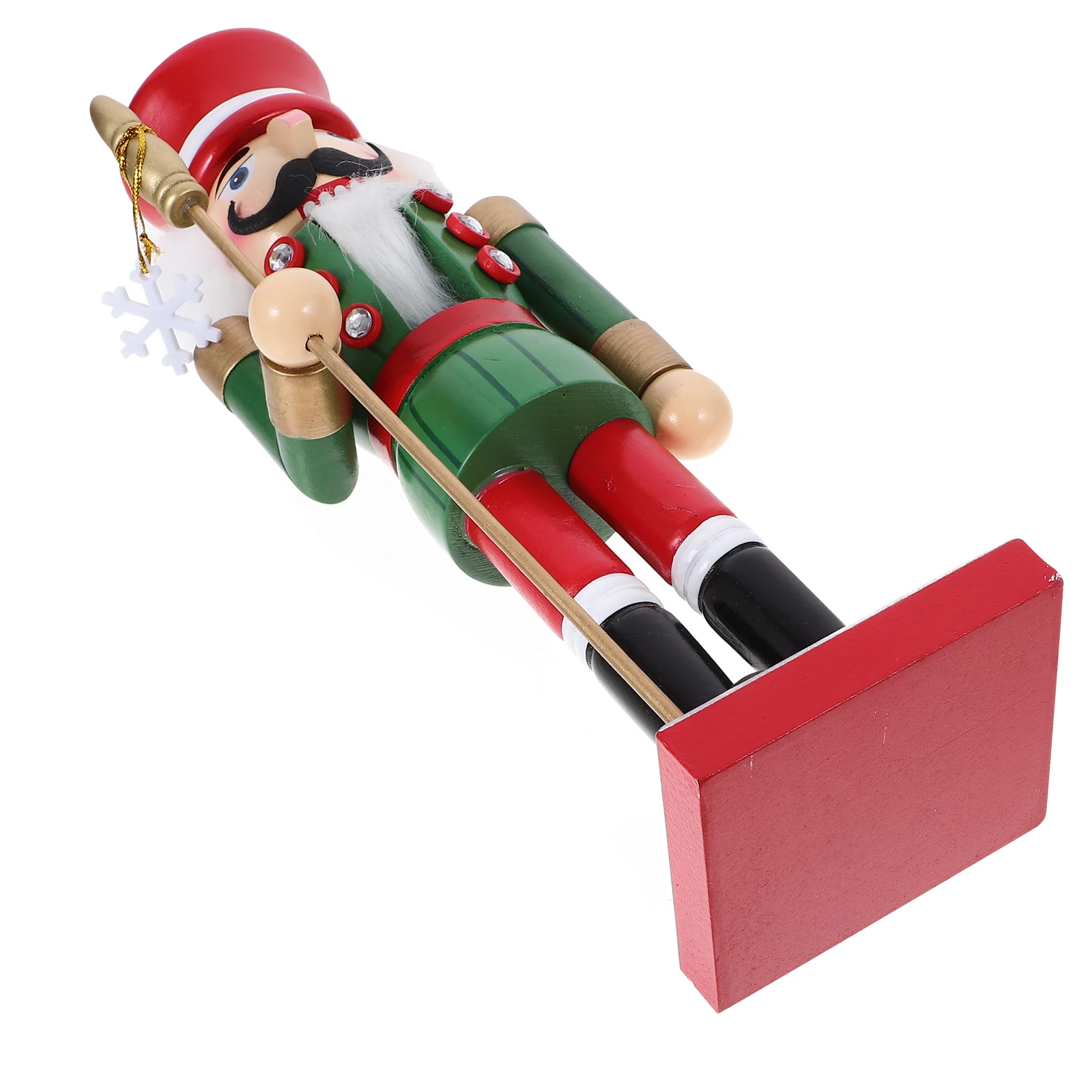 

Nutcracker Wooden nament 35cm Desktop Decor Xmas Gift Holiday Figurine Christmas Wood Nutcrackers Decor Adornment Mini Model