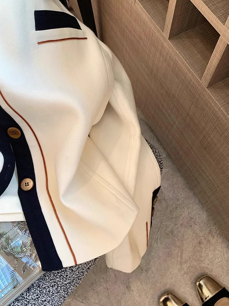 

Винтажное пальто контрастного цвета, повседневное мужское и женское весенне-осеннее утягивающее дышащее вязаное платье с вырезами