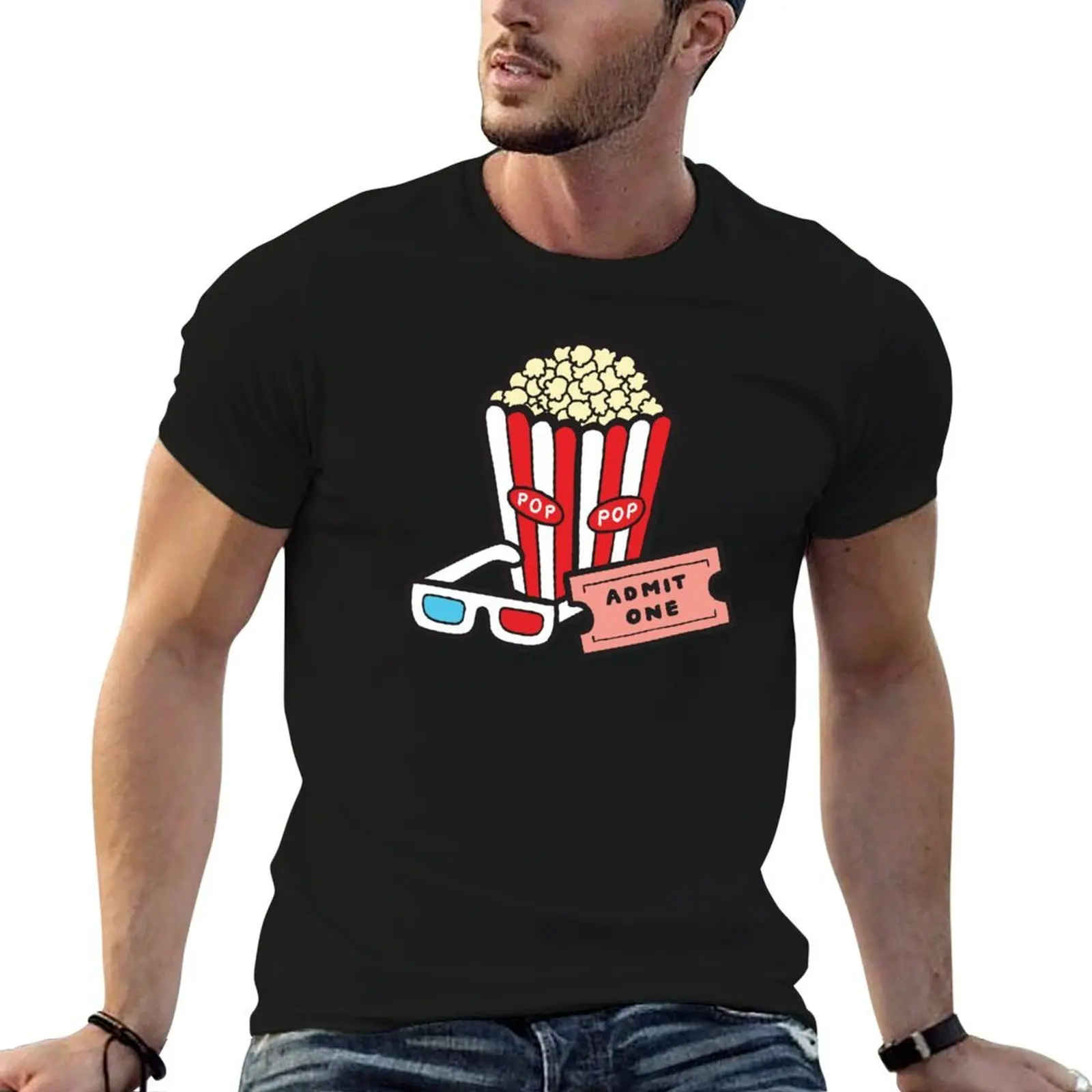 

Movie Pattern in Pastel Pink T-Shirt t shirts for man graphic cars man t shirts graphic T-Shirt