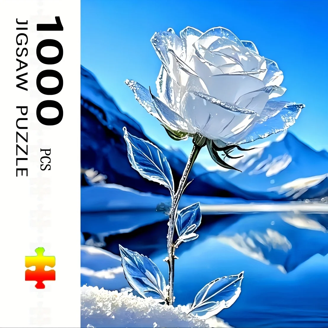 

1000 шт. головоломка с ледяной скульптурой и розой, подходит для взрослых и семей - большая сложная головоломка с 1000 шт., DIY Hom