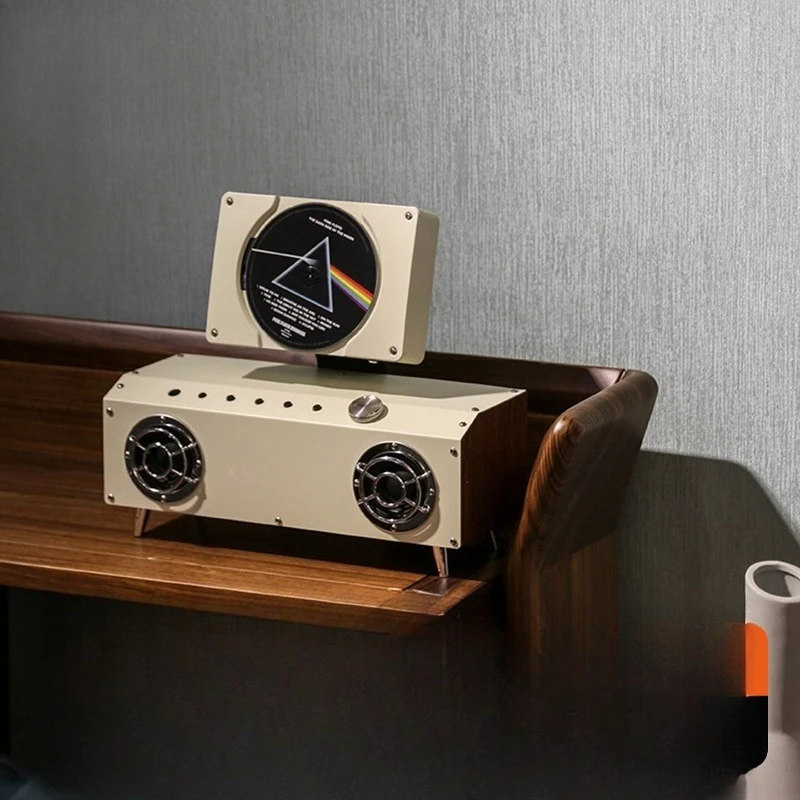 

Channel CD Player Desktop Bluetooth Speaker Integrated Retro Album Player