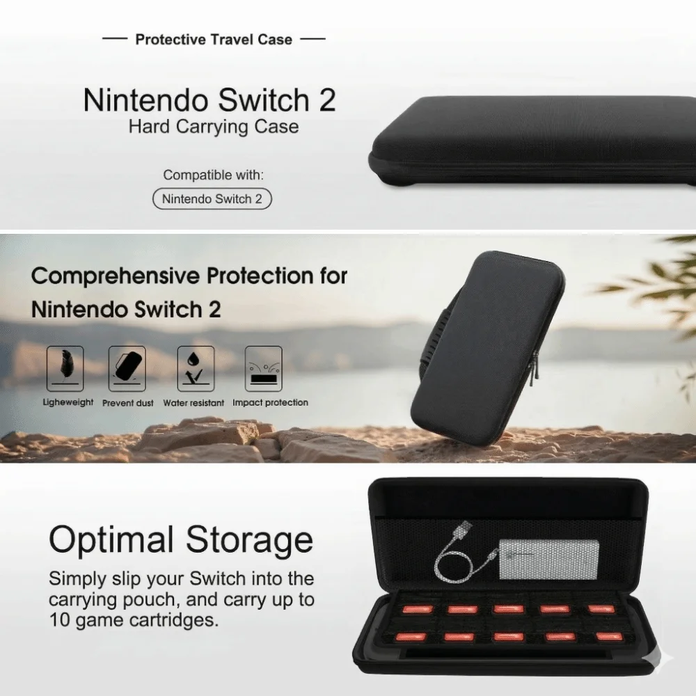 

Handheld For Nintendo Switch 2 Storage Bag Shockproof Portable Console Carrying Case Protective Cover Oxford Cloth Console Case