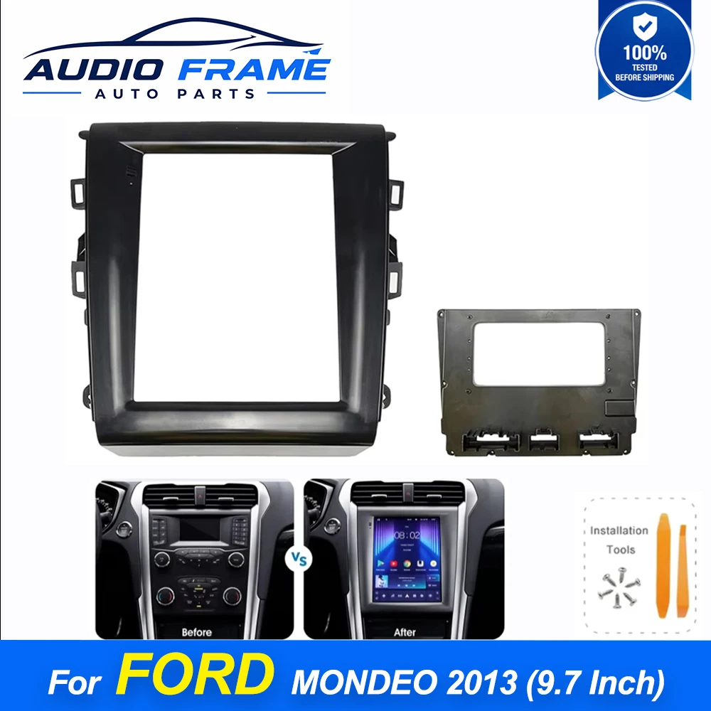 Android Car Radio Fascia Trim Panel Kit 9.7 Inch For FORD MONDEO 2013 Dash Mount Frame